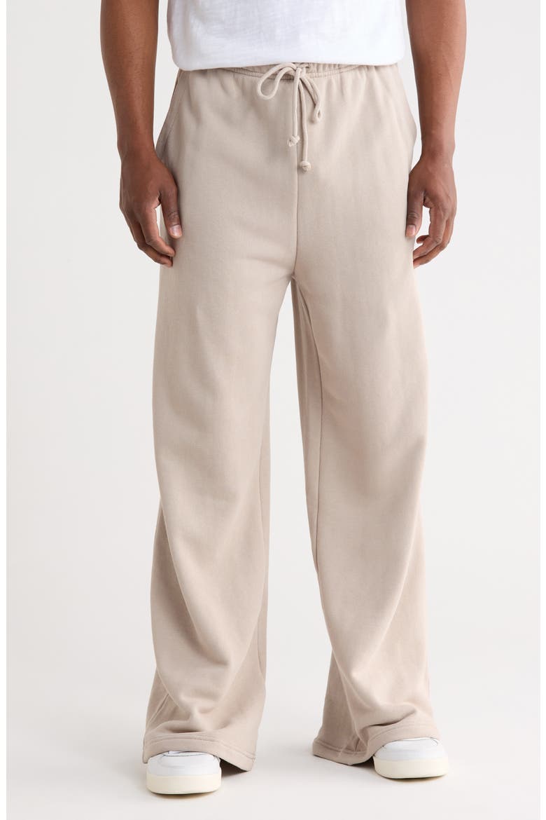 Baggy Cotton Blend Pants, Main, color, GREY OWL