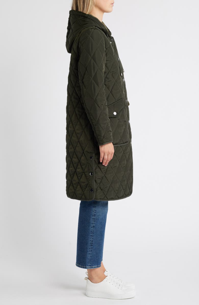 Lucky Brand Diamond Quilted Hooded Stadium Coat, Alternate, color, 