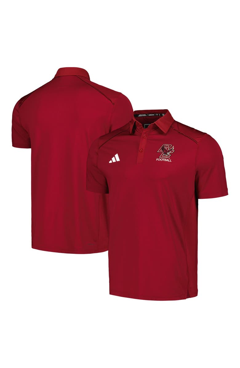 adidas Men's adidas Maroon Boston College Eagles Classic AEROREADY Polo, Main, color, Maroon