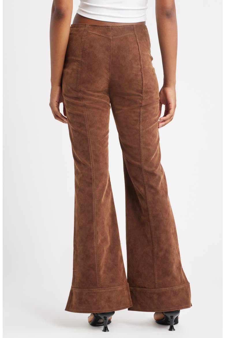 Glow Up Faux Suede Pants, Alternate, color, SHAVED CHOCOLATE