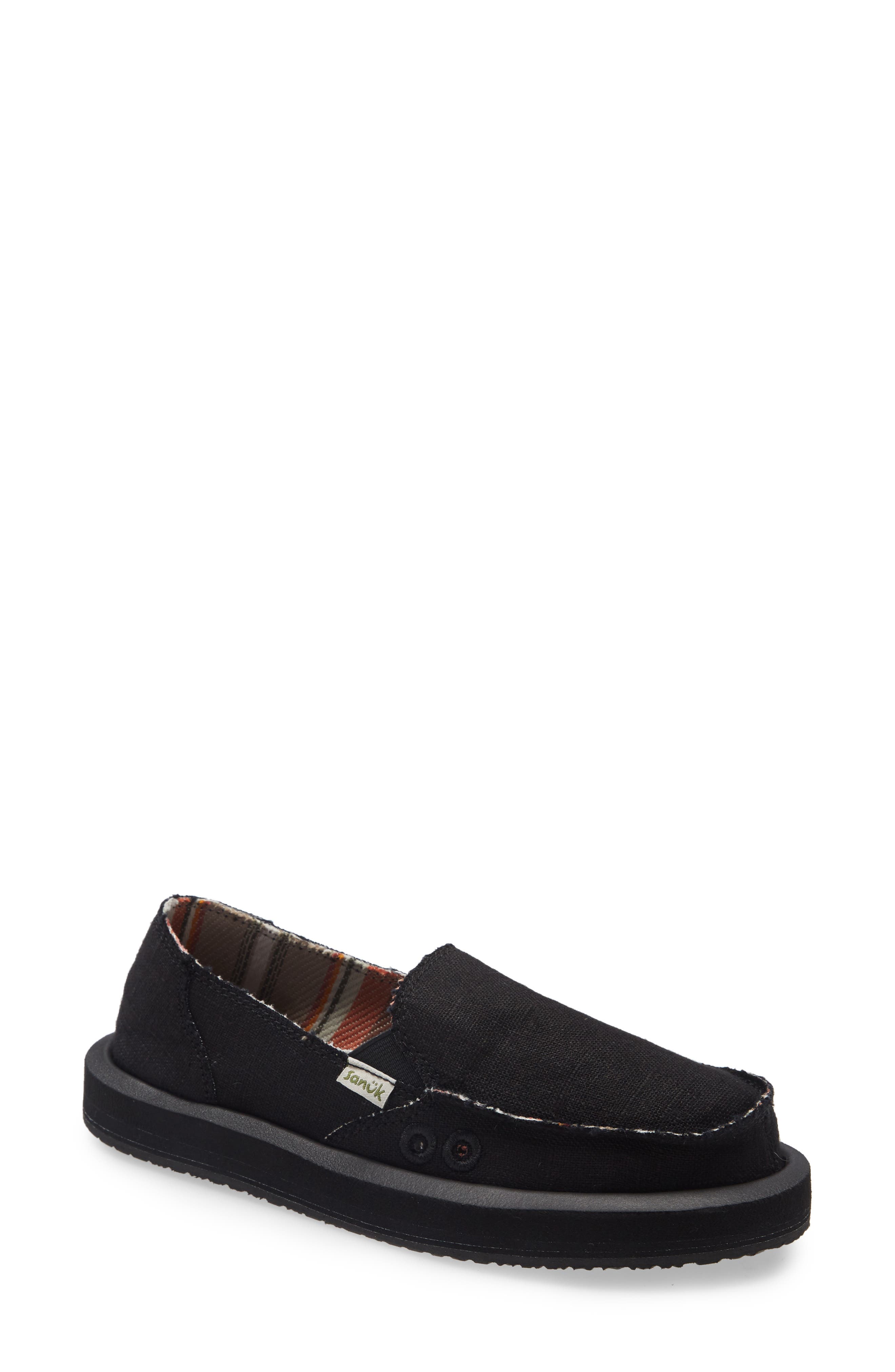 Donna Slip-On Sneaker, Main, color, BLACK