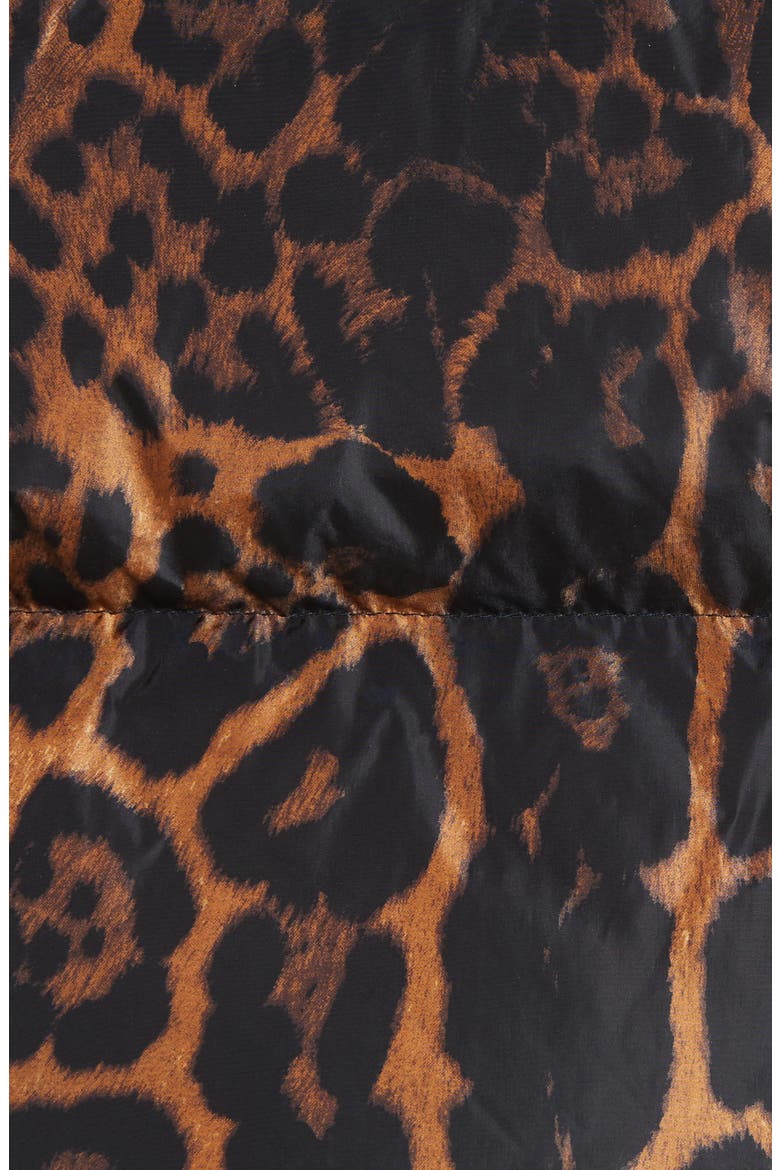 Caille Leopard Print Down Puffer Jacket, Alternate, color, CHEETAH