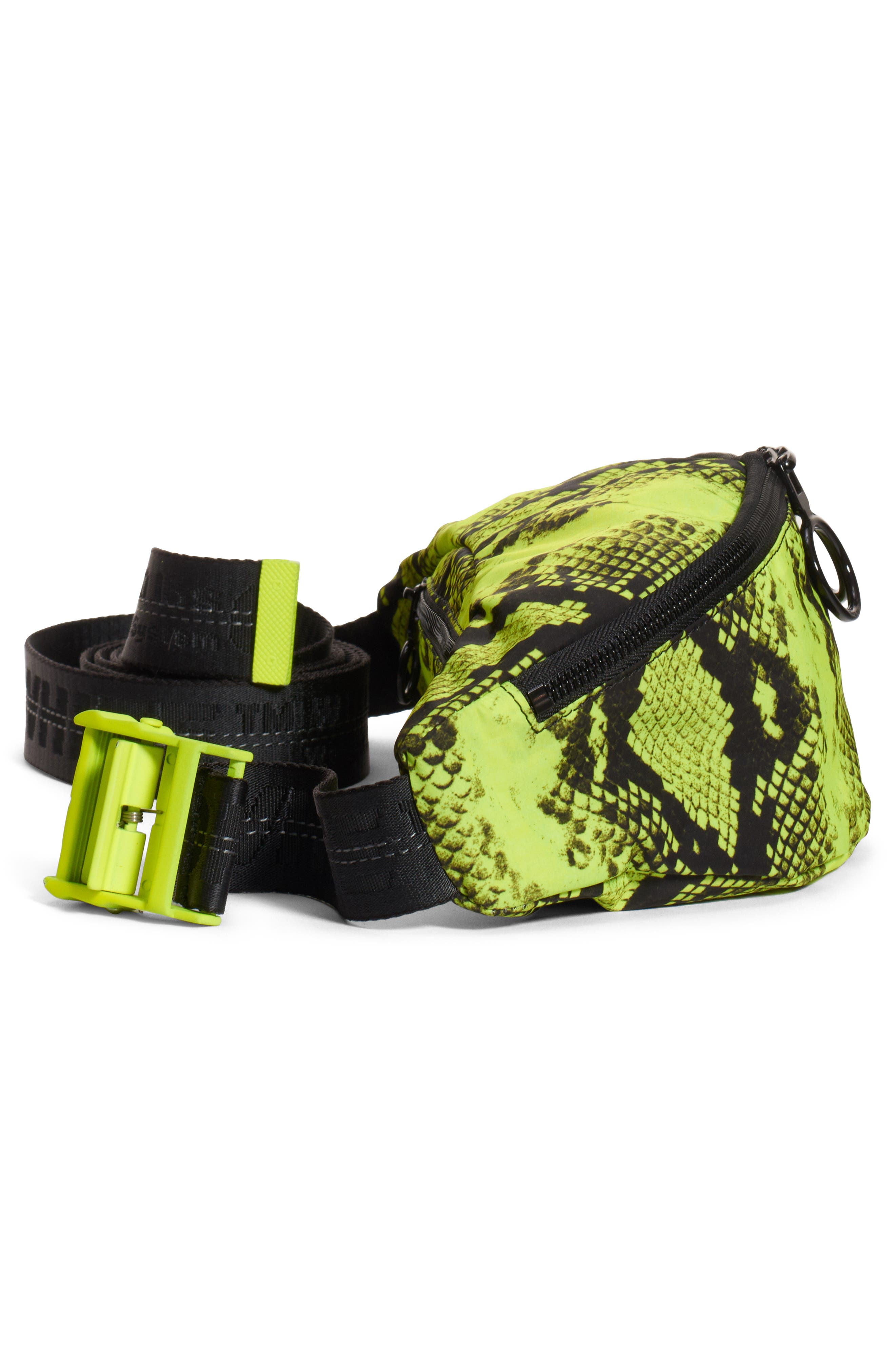 Off-White Python Print Belt Bag, Alternate, color, 