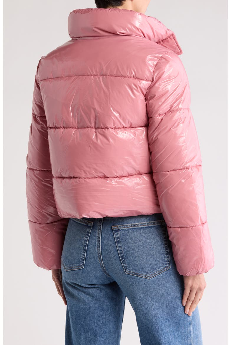 Coco Crop Water Resistant Puffer Jacket, Alternate, color, DUSTY PINK