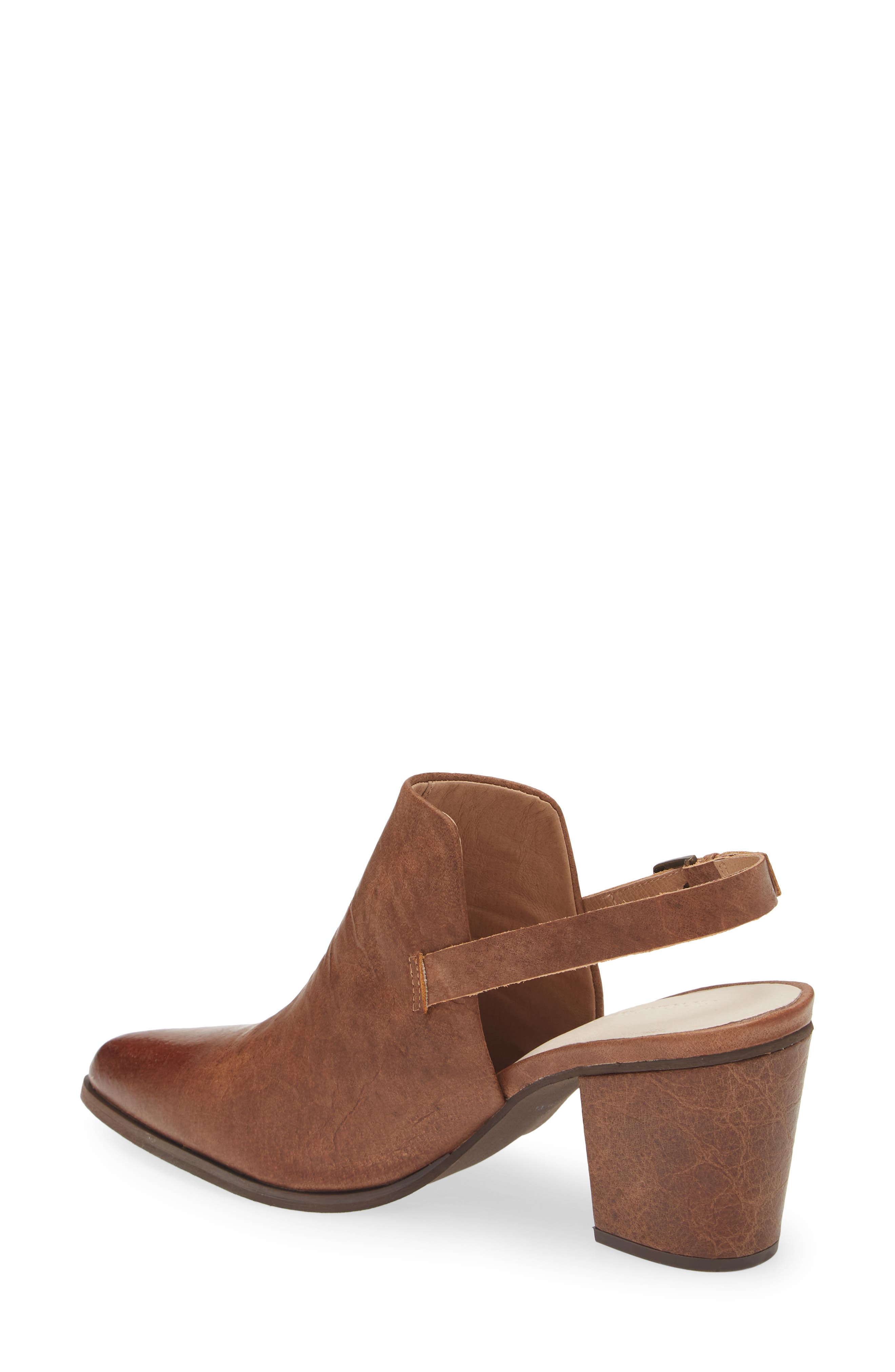 Chocolat Blu Eldorado Slingback Pointed Toe Mule, Alternate, color, Brown Leather