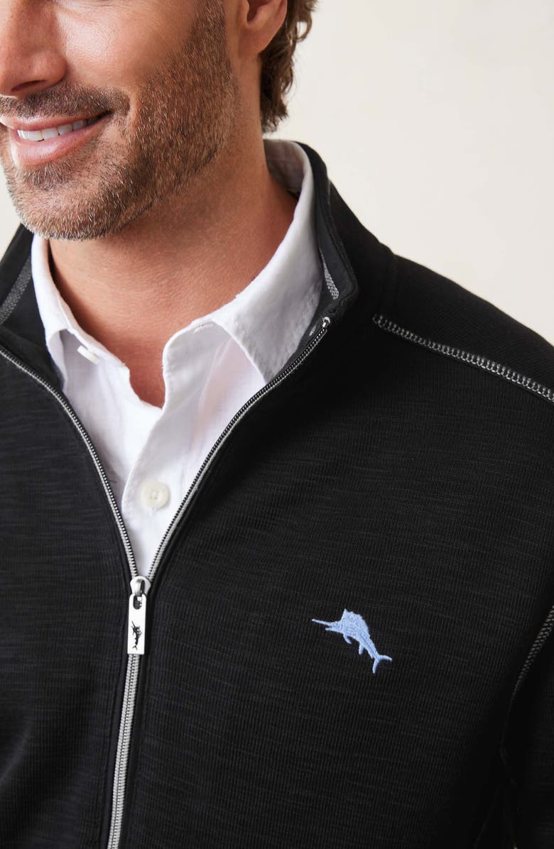 Tommy Bahama Tobago Bay Slub Rib Zip Front Jacket, Alternate, color, 