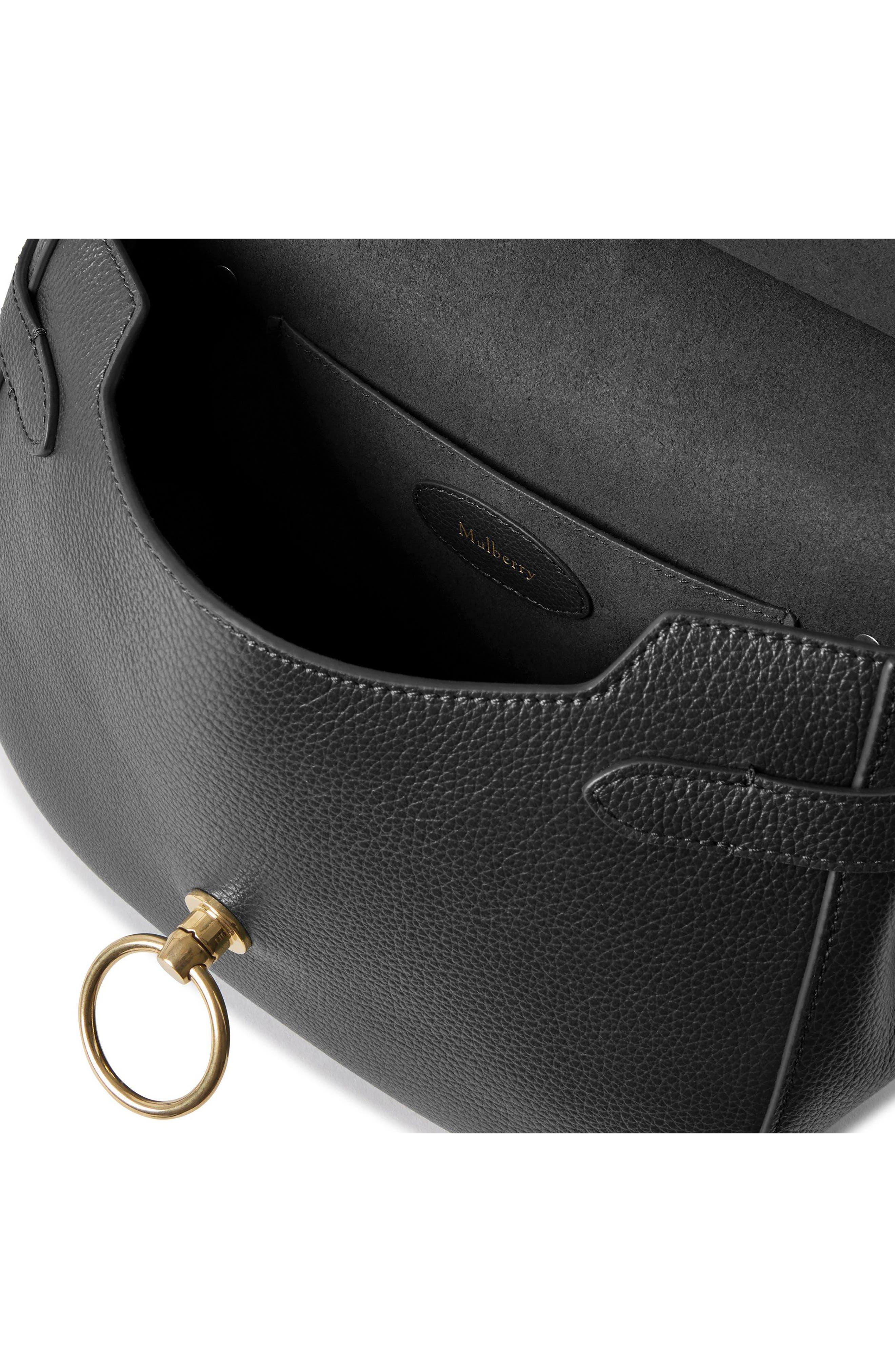 Mulberry Amberley Leather Satchel, Alternate, color, Black