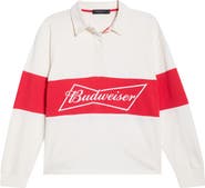 Junk Food Budweiser Logo Long Sleeve Cotton Shirt
