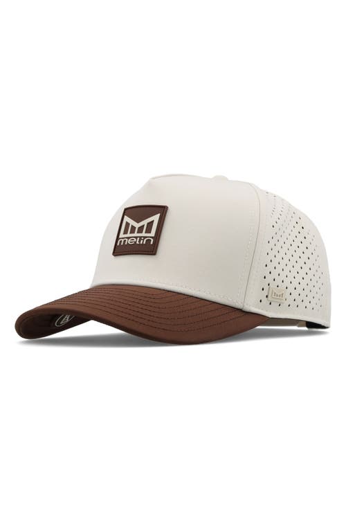 Melin Odysea Stacked Hydro Performance Snapback Hat In Brown
