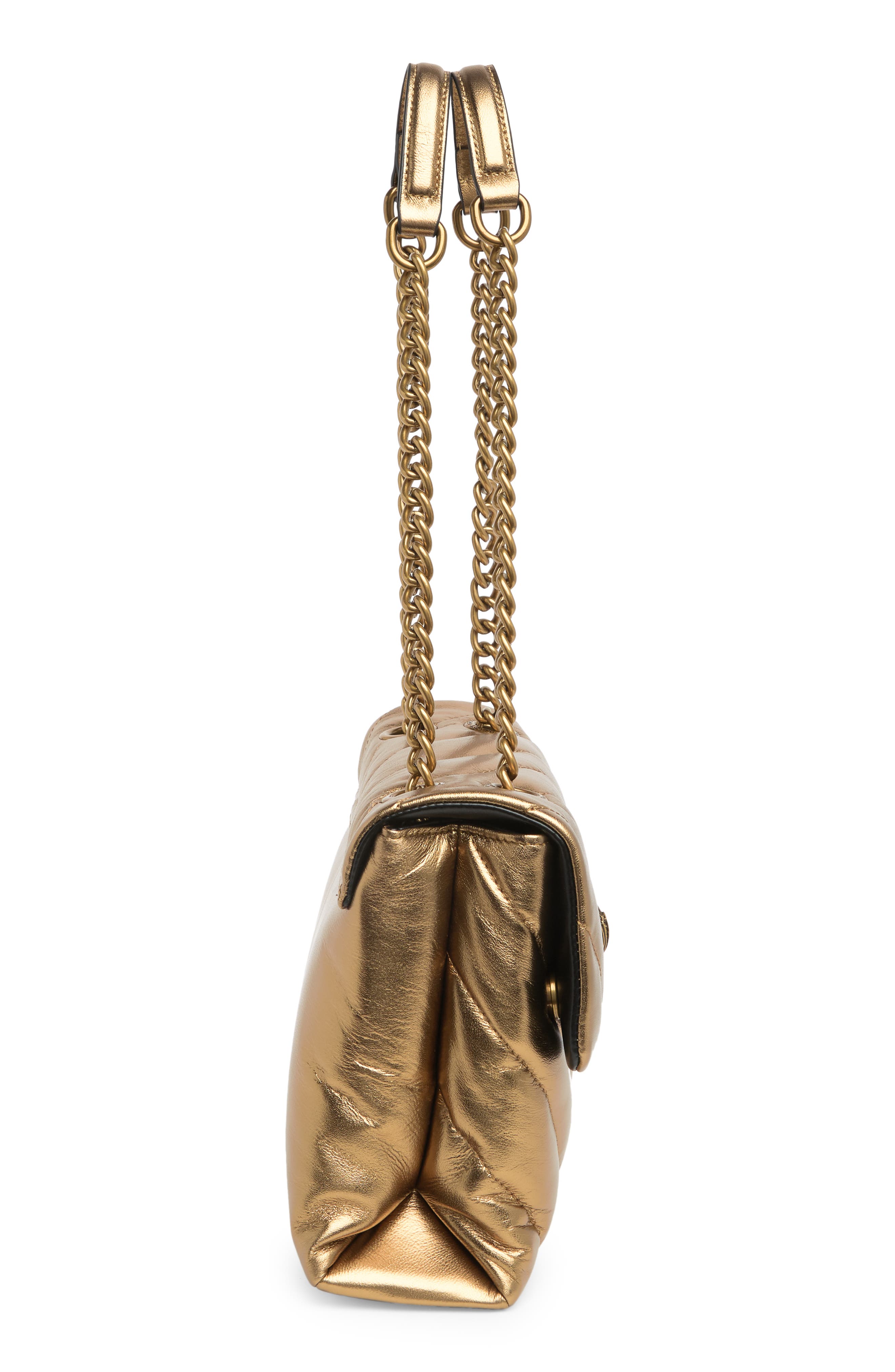 Kurt Geiger London Large Soho Leather Shoulder Bag, Alternate, color, Bronze