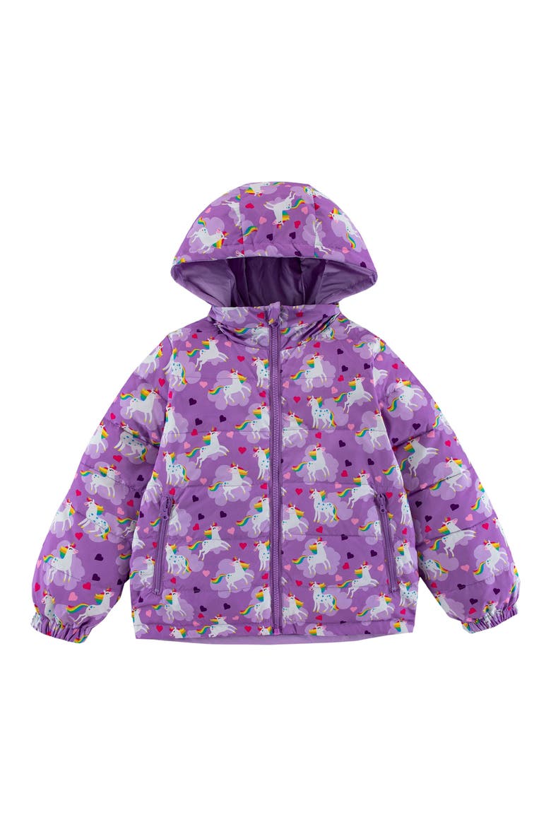 Kids' Blake Puffer Jacket, Main, color, FLYING UNICORN
