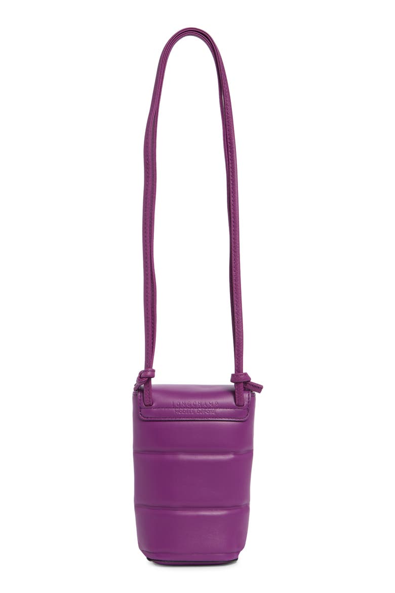 Le Pliage Quilted Leather Phone Crossbody Bag, Alternate, color, VIOLET