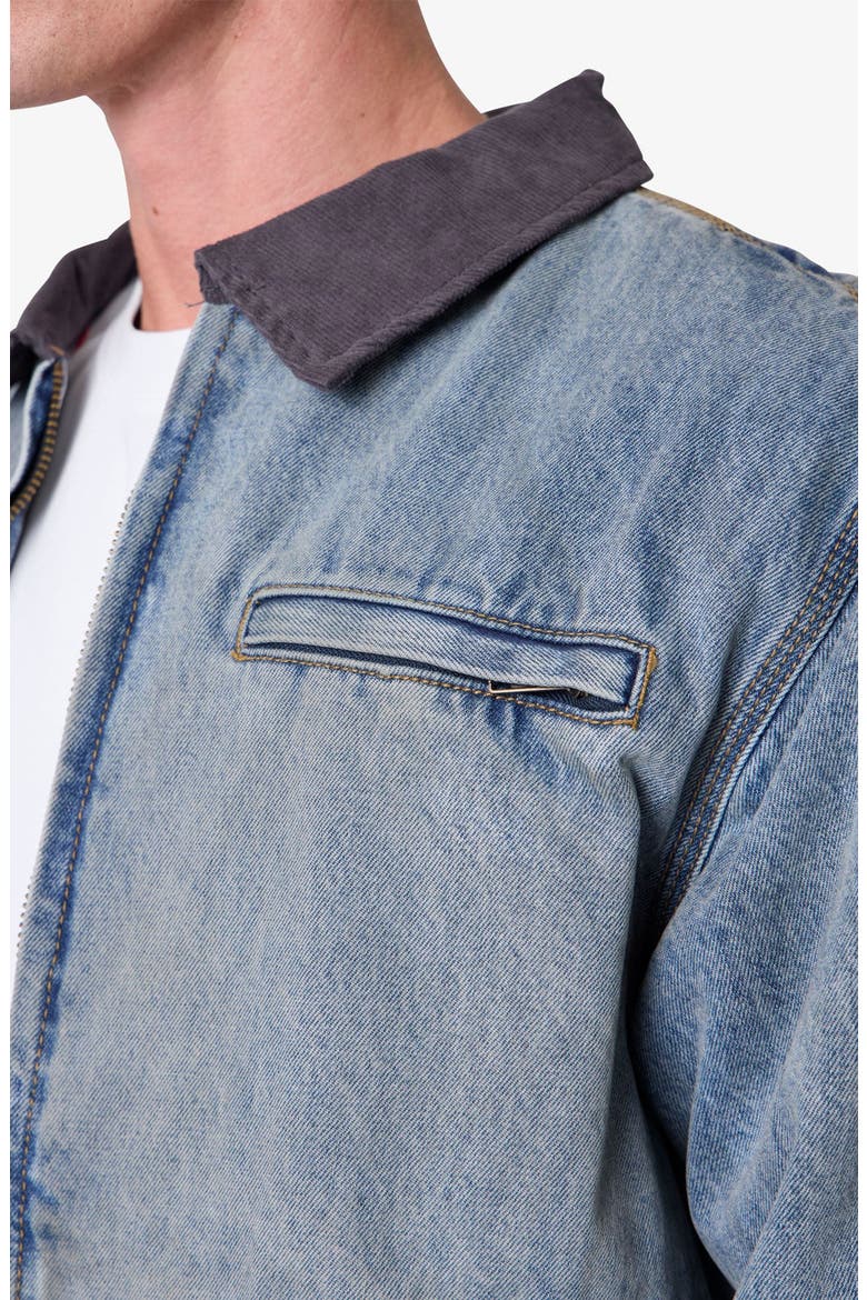 Quilted Lined Work Jacket, Alternate, color, VINTAGE BLUE