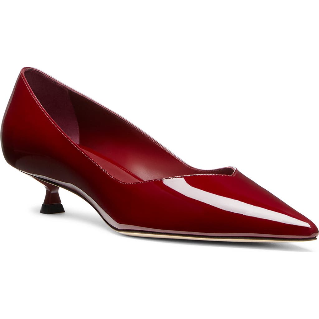 Stuart Weitzman Eva Patent Kitten-heel Pumps