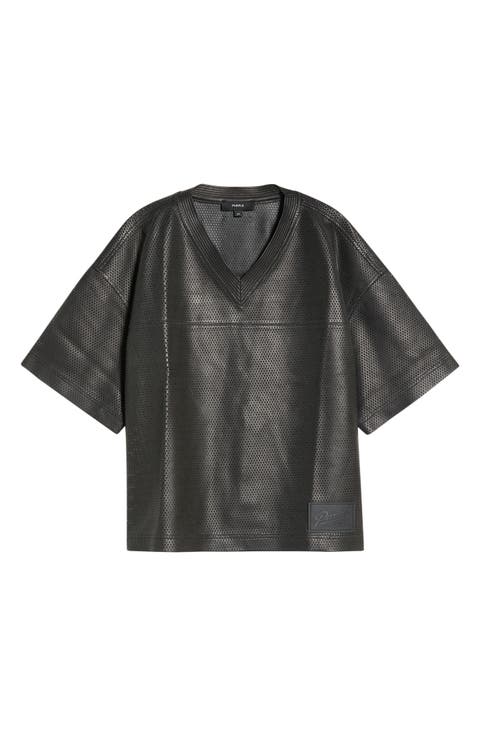 Leather Mesh T-Shirt