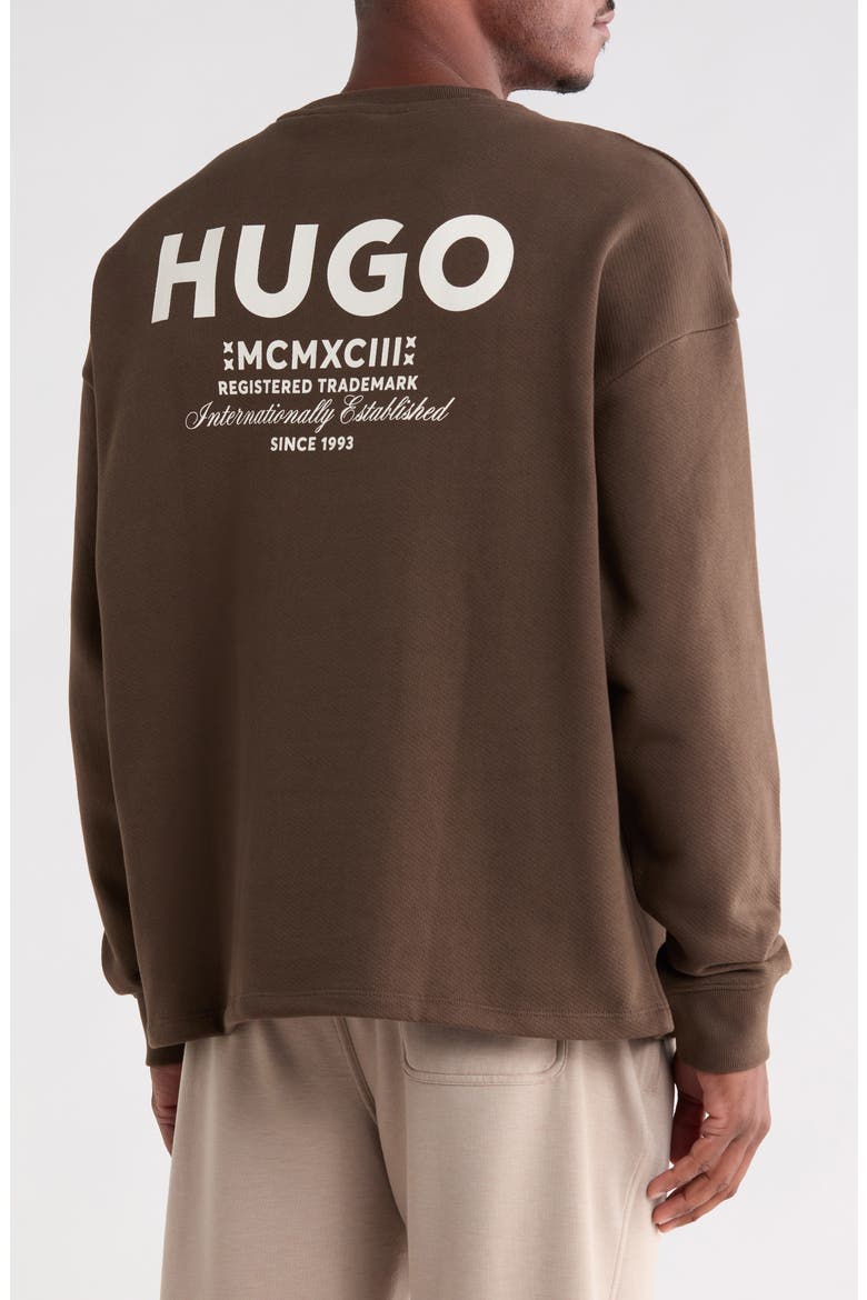 Naviu Cotton Sweatshirt, Alternate, color, DARK BROWN