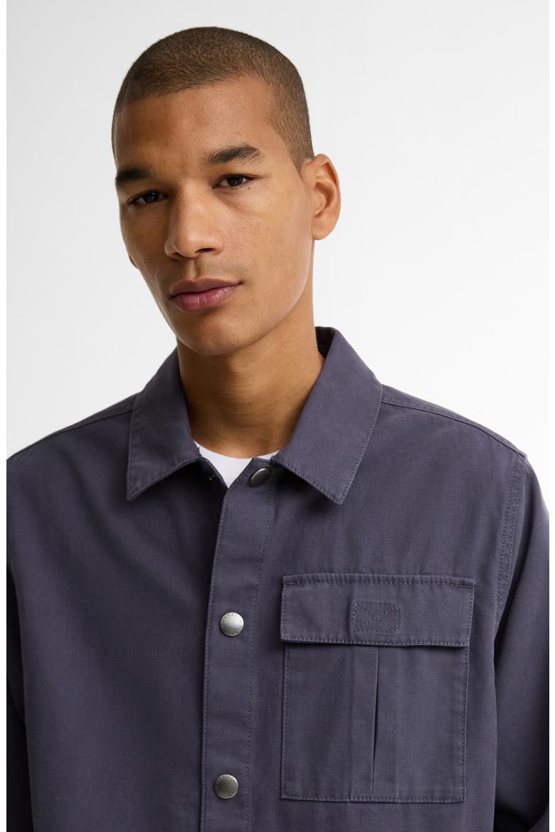 Wetheral Cotton Canvas Overshirt, Alternate, color, WASHED NAVY