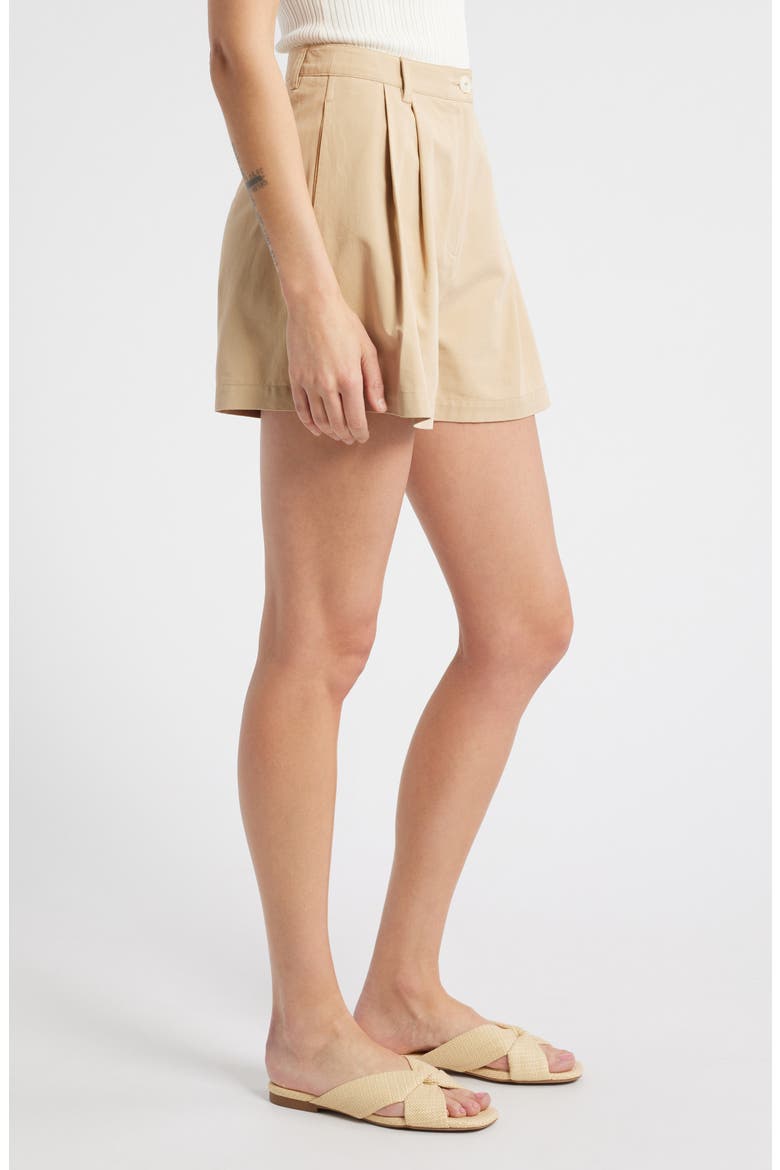 The Oceane High Waist Shorts, Alternate, color, KHAKI