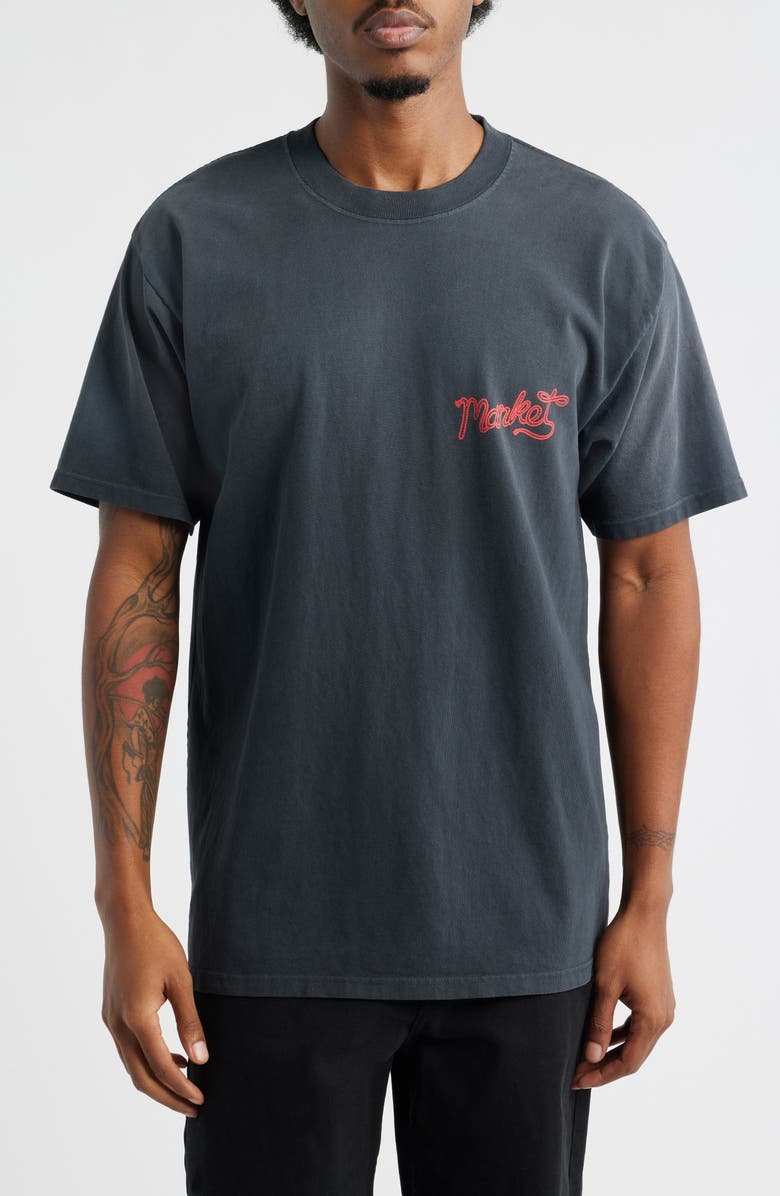 MARKET Lasso Lockup Cotton Graphic T-Shirt, Main, color, Pirate-Black