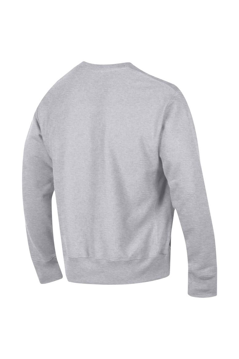 Men's Champion Heathered Gray Kansas State Wildcats Arch Reverse Weave Pullover Sweatshirt, Alternate, color, Heather Gray