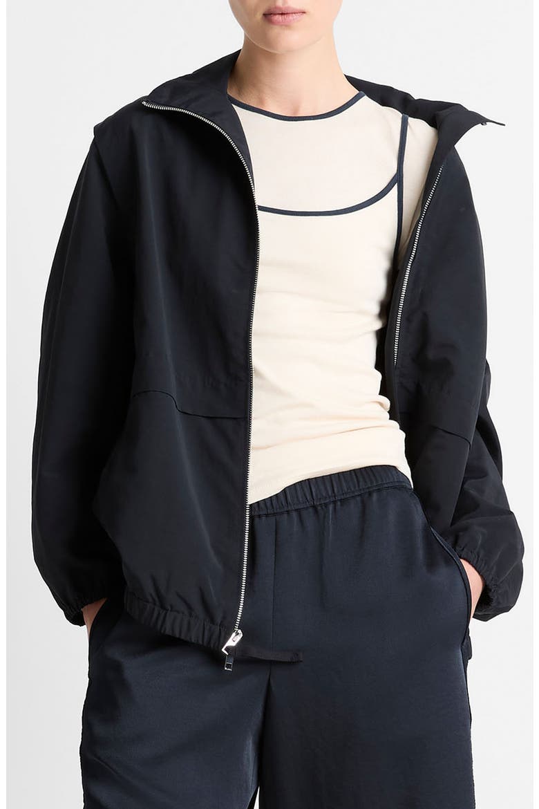 Nylon Track Jacket, Main, color, COASTAL BLUE