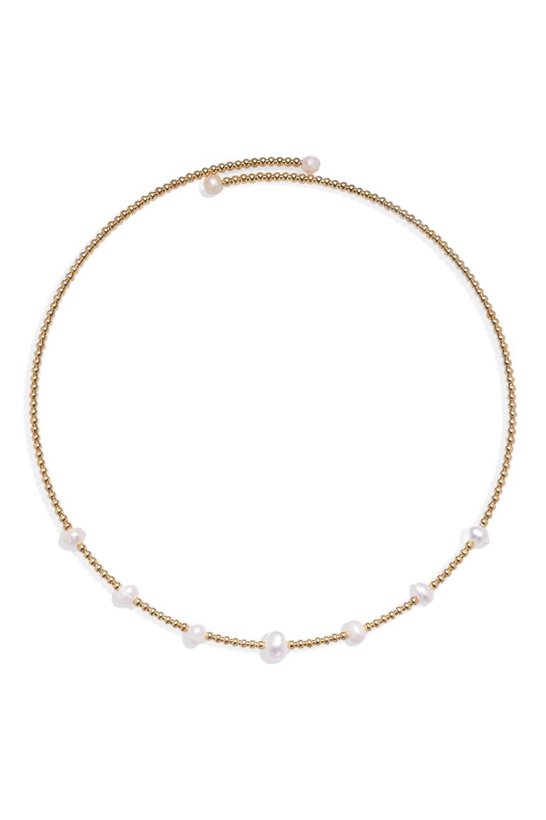 Helena Freshwater Pearl Collar Necklace, Main, color, GOLD