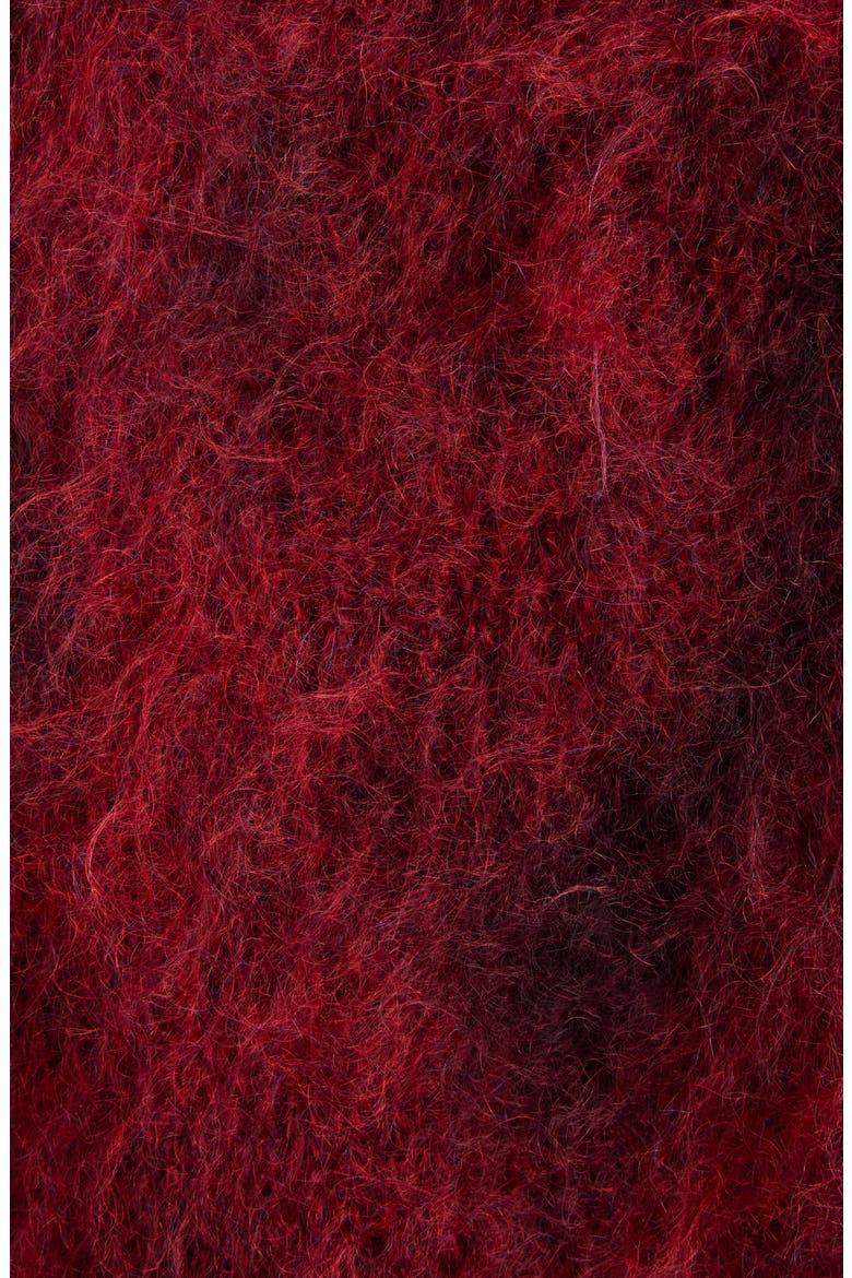 Miller Kid Mohair & Wool Sweater, Alternate, color, DEEP RED