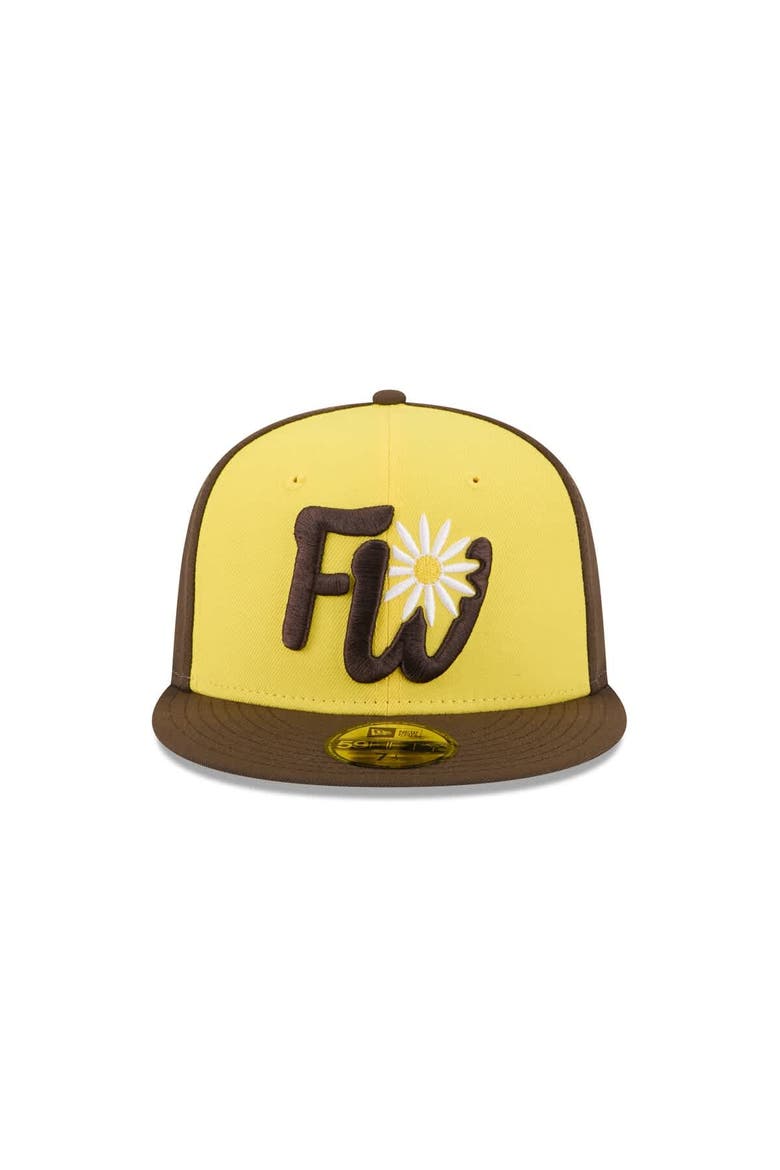 Men's New Era  Yellow Fort Wayne TinCaps Theme Nights 59FIFTY Fitted Hat, Alternate, color, Yellow
