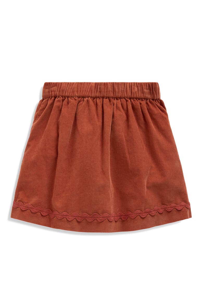 Kids' Rickrack Corduroy Skirt, Alternate, color, BARN RED
