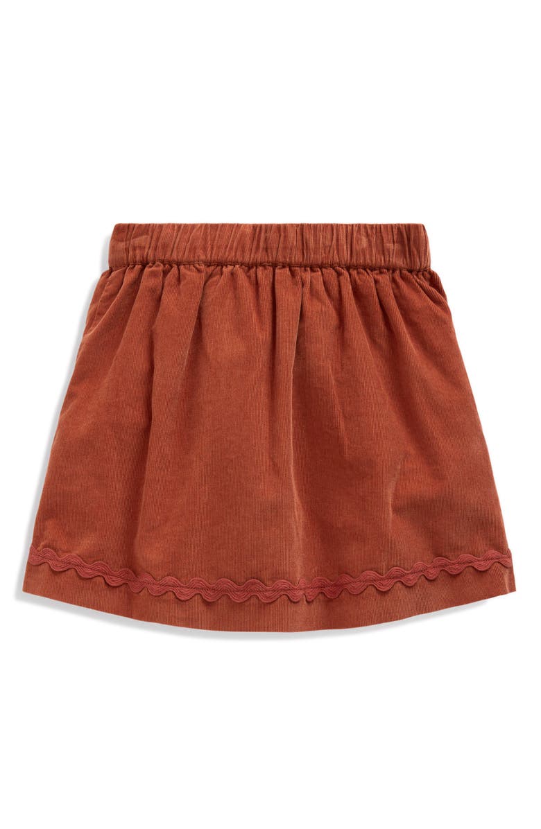 Mini Boden Kids' Rickrack Corduroy Skirt, Alternate, color, Barn Red