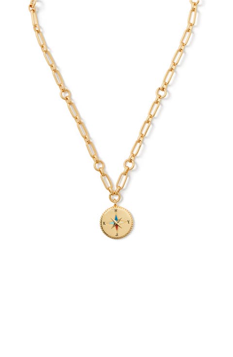 kate spade new york compass pendant necklace