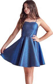 Un Deux Trois Fit and Flare Party Dress in Longer Length