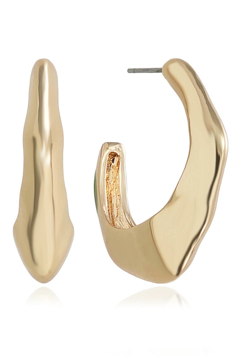 Your Favorite Wavy Hoop Earrings, Main, color, GOLD