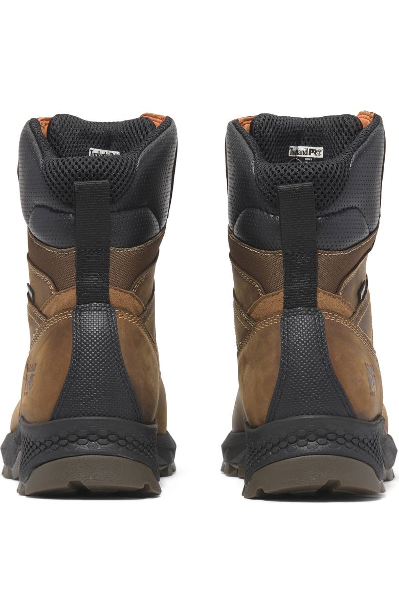 Timberland TiTAN EV 8" Soft-Toe Waterproof Work Boot, Alternate, color, Medium Brown Full Grain