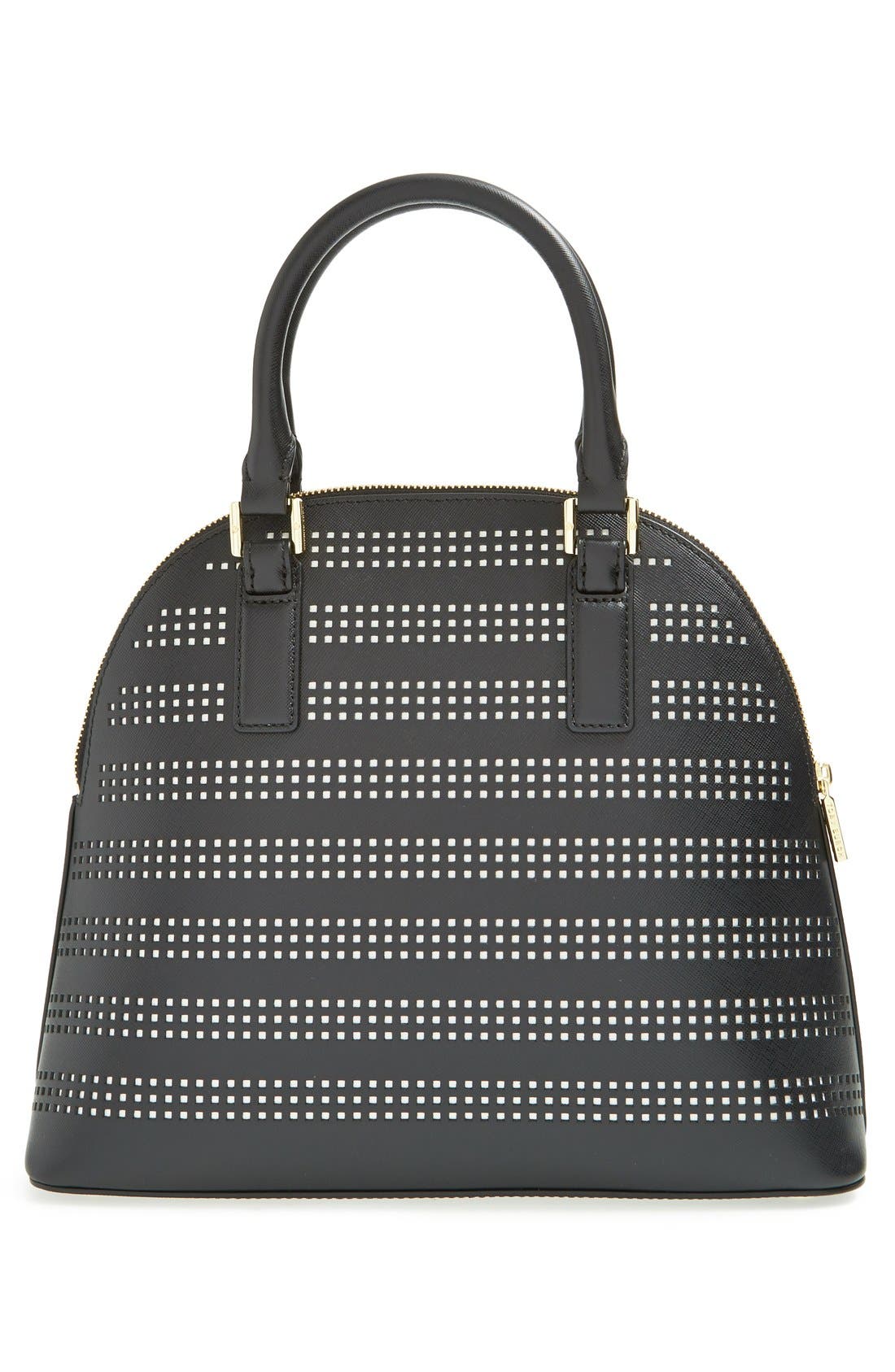 Tory Burch 'Robinson' Perforated Leather Dome Satchel, Alternate, color, 