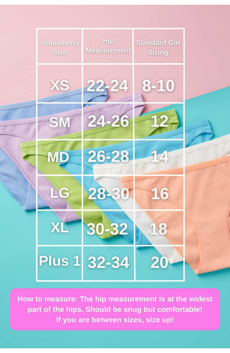 Yellowberry Sunny Cotton Underwear 8PK, Alternate, color, White