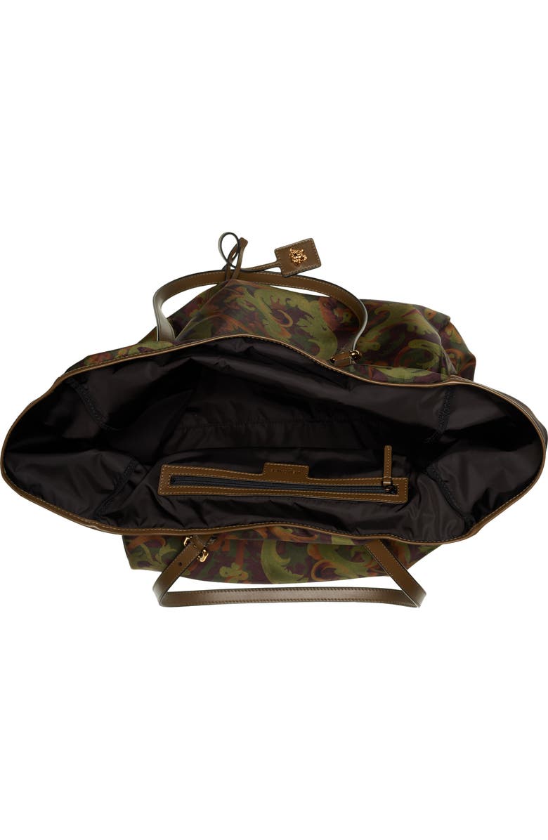 Versace Baroccoflage Print Nylon Tote, Alternate, color,