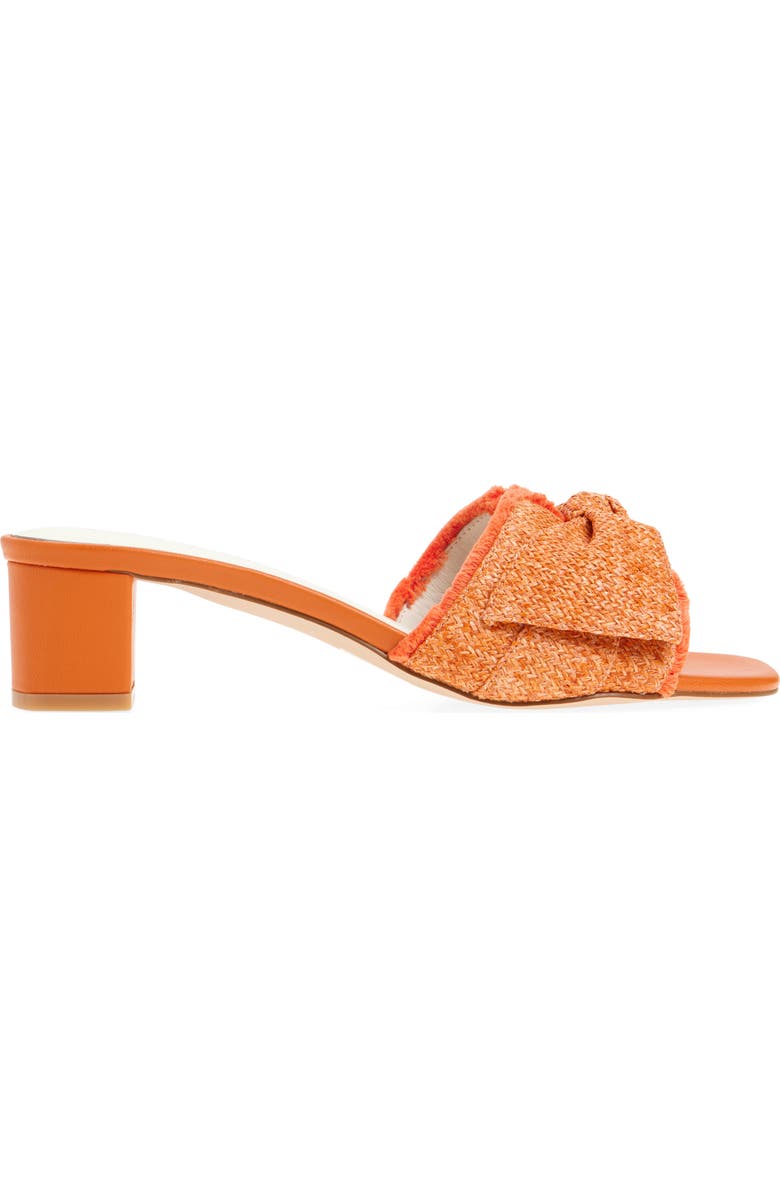 KOKO + PALENKI Samantha Raffia Slide Sandal, Alternate, color, Carrot Raffia