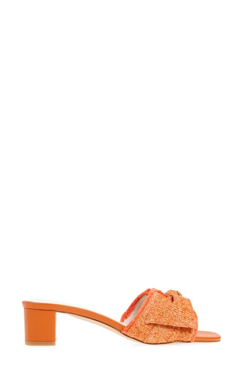 Koko + Palenki Samantha Raffia Slide Sandal In Carrot Raffia
