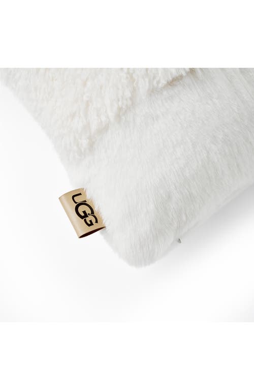 Ugg(r) Corben Faux Fur Accent Pillow In White