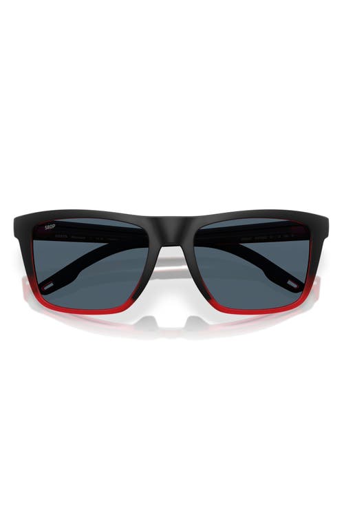 Costa Del Mar Mainsail 55mm Polarized Rectangular Sunglasses In Red Sky/gray 580p