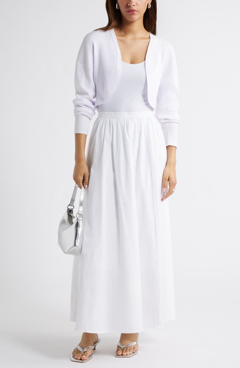 Open Edit Bolero Cardigan, Alternate, color, White