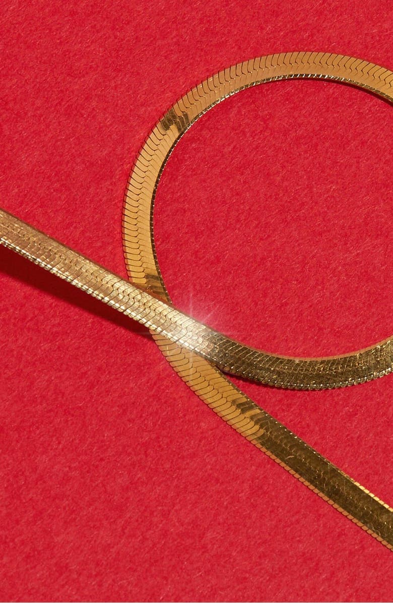 Aurate New York Herringbone Chain Necklace, Alternate, color,