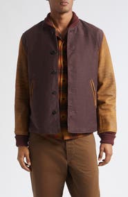 Double RL Hendee Mixed Media Varsity Jacket
