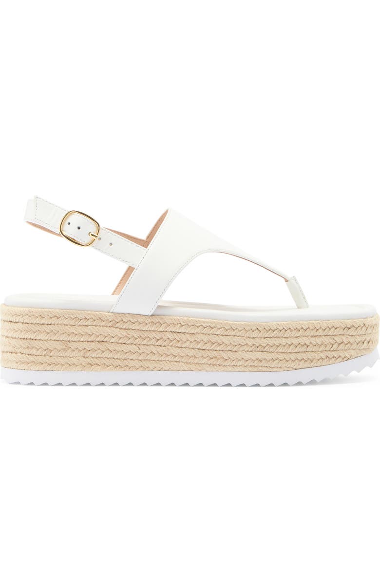 Stuart Weitzman Mel Espadrille Flatform Sandal, Alternate, color, White.