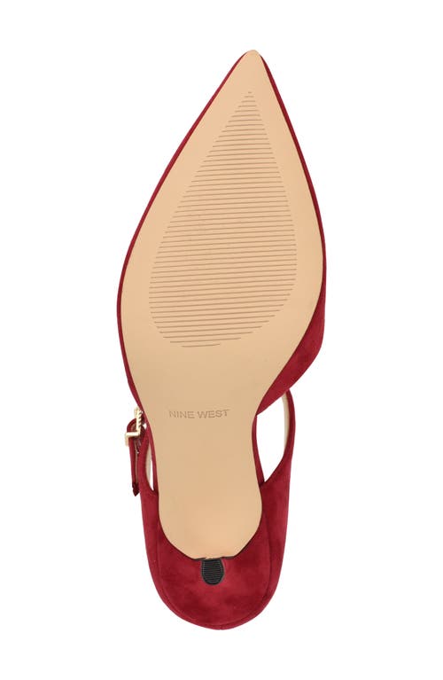 Nine West Danela Pointed Toe Mule In Red