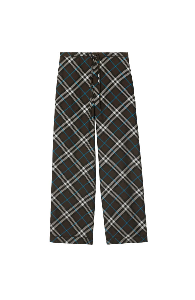 Burberry Check Silk Pyjama Trousers, Alternate, color,