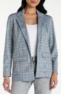 Liverpool Los Angeles Plaid Open Front Boyfriend Blazer