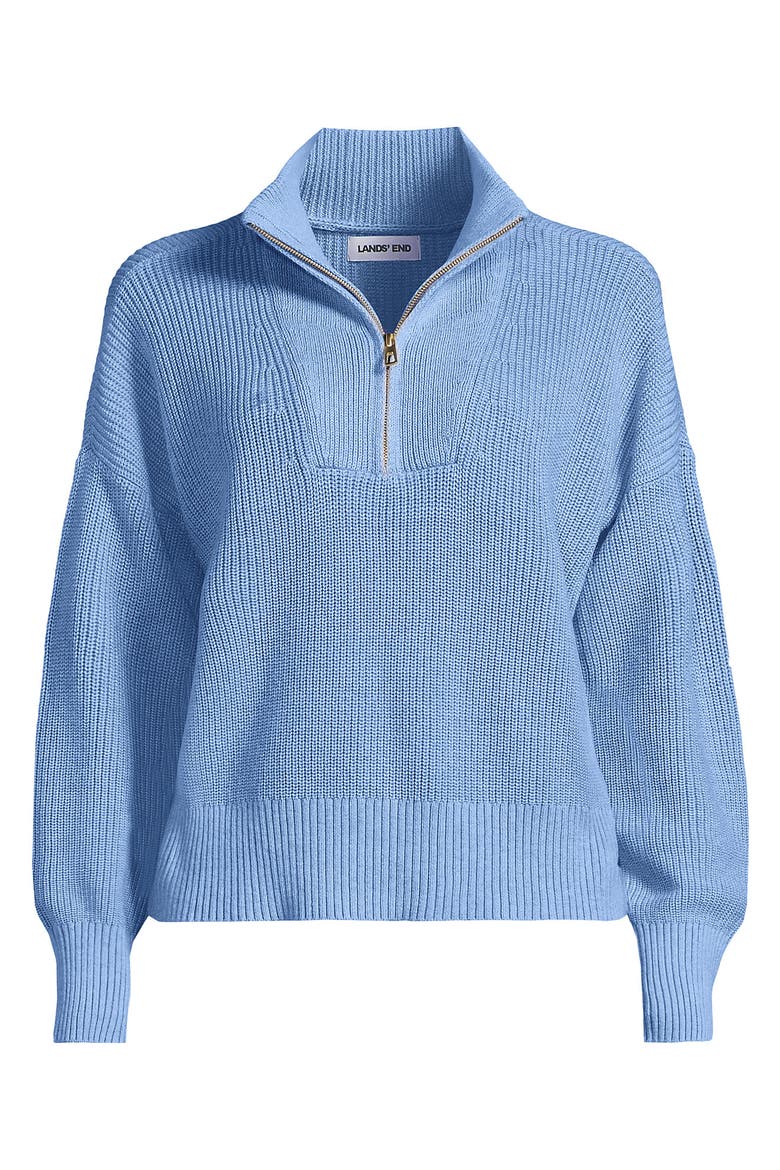 Drifter Shaker Wedge Quarter Zip Sweater, Alternate, color, Light True Blue Heather