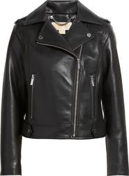 Michael Kors Faux Leather Moto Jacket